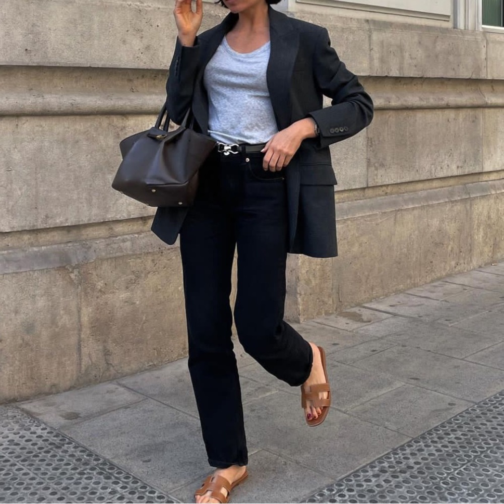 NWT Zara straight leg jeans black